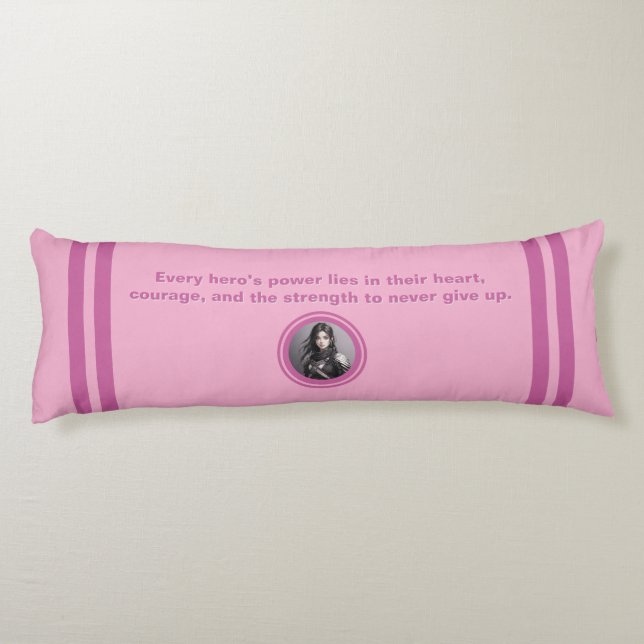 Cojín Empoderando la verdadera vida de guerrero superhér (Reverso)