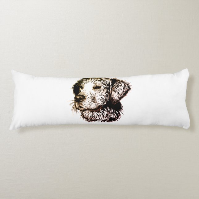 Cojín Esbozo de cachorro marrón (Anverso)