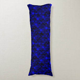 Cojín Escalas de sirena azul oscuro