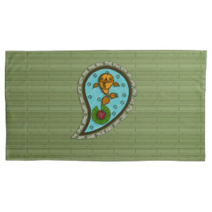 Cojín Escamas Funda de Almohada de Pez Dorado