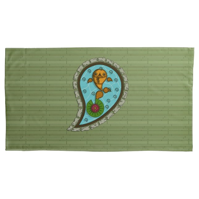 Cojín Escamas Funda de Almohada de Pez Dorado (Anverso)