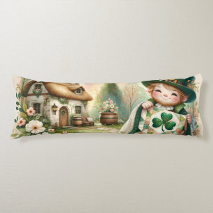 Cojín Escena de colcha de patchwork Cottage Leprechaun