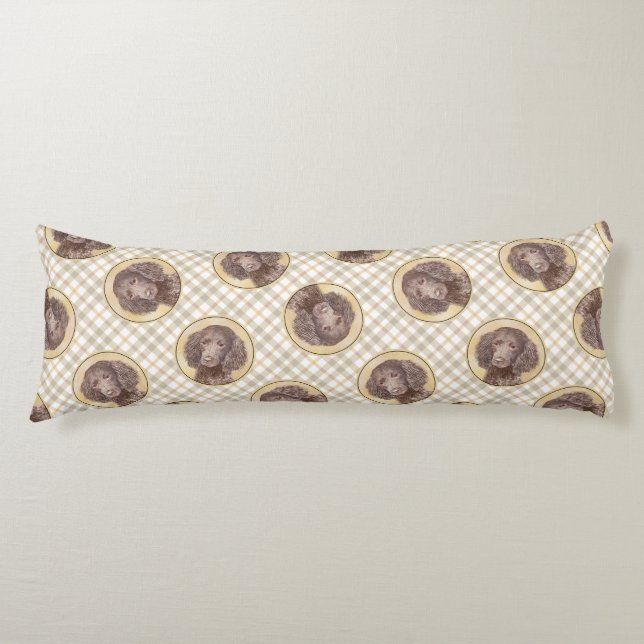 Cojín Español acuático americano pintando arte original  (Anverso)