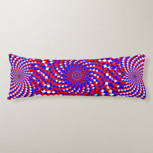 Cojín Espiral azul blanco rojo de Kenneth Yoncich