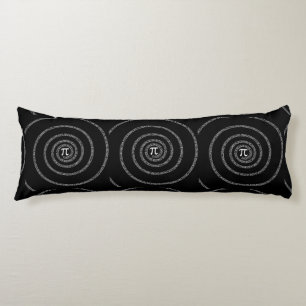 Cojín Espiral para números de Pi en negro