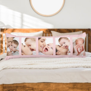 Cojín Estadísticas de nacimiento del bebé y tira de foto