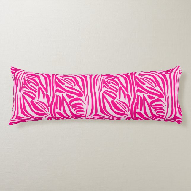 Cojín Estampado de cebra rosa (Anverso)