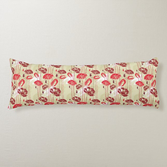 Cojín Estampado de flores abstracto 2 de la elegancia (Anverso)