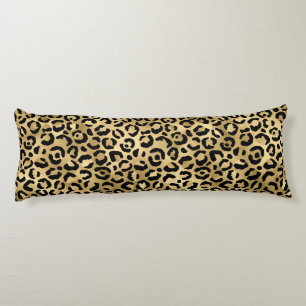 Cojín Estampado de leopardo dorado de lujo - Patrón anim