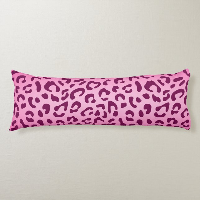 Cojín Estampado de leopardo rosa elegante (Anverso)