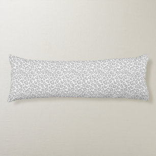 Cojín Estampado leopardo del blanco gris