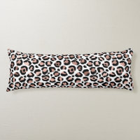 Estampado leopardo negro rosa dorado trendy 