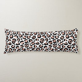 Cojín Estampado leopardo negro rosa dorado trendy 