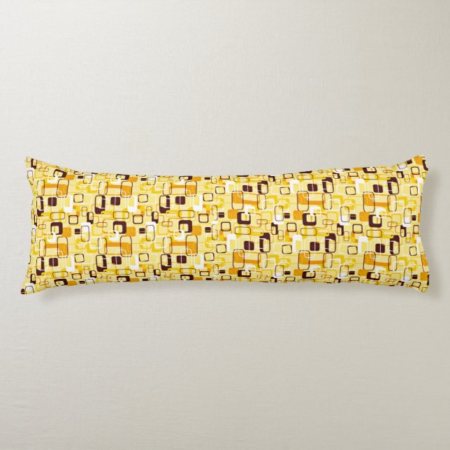 Cojín Estilo abstracto amarillo y negro moderno (Anverso)