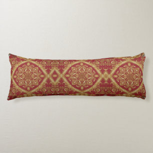 Cojín Estilo Barroco: Mara Trumpet Glory Dorado Rojo Com