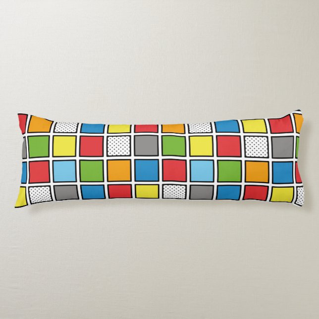 Cojín Estilo de libro de historietas Cuadrados Pillow (Anverso)
