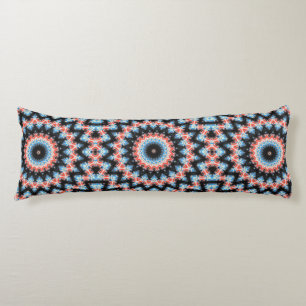 Cojín Estrella de Mandala negra, azul y roja
