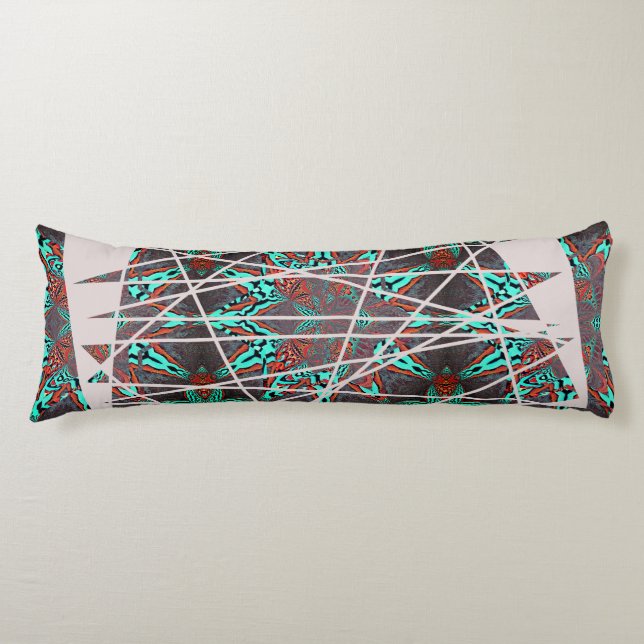 Cojín Estrella fractal de la complejidad del futuro retr (Anverso)