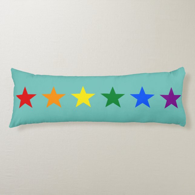 Cojín ESTRELLAS DE LA BANDERA DE RAINBOW + tus ideas (Anverso)