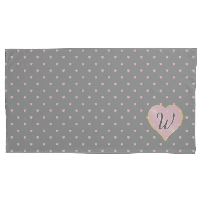 Cojín Estrellas en el corazón sobre el Funda de almohada (Anverso)