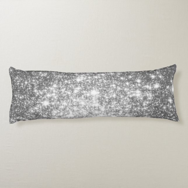 Cojín Estrellas Gris Plateado (Reverso)