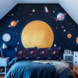 Cojín Estrellas, planetas, galaxia, tema del espacio ext