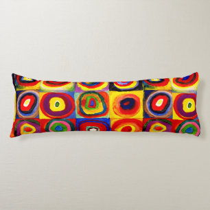 Cojín Estudio de color de Kandinsky Cuadrados Círculos A