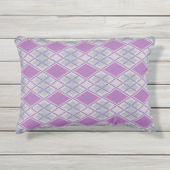 COJÍN EXTERIOR DE PUNTO ARGYLE LILAC (Anverso)