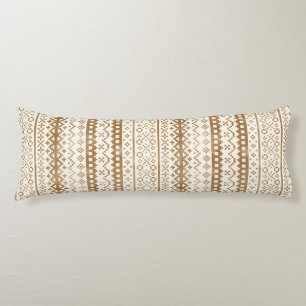 Cojín Faded Fair Isle Knit Watercolor Cabincore marrón