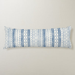 Cojín Faded Fair Isle Watercolor Crema azul Cabincore