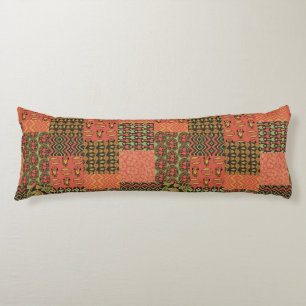 Cojín Falso juego de arte tribal egipcio rojo rusto