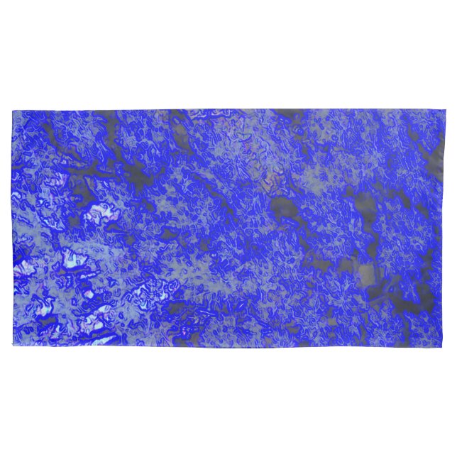 Cojín Falsos pares gigantes de mármol azules de la funda (Anverso-izquierdo)