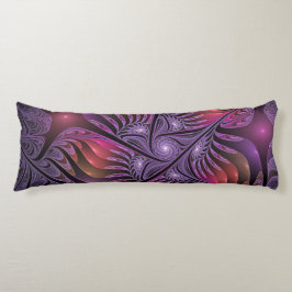 Cojín Fantasía colorida Resumen Trippy Purple Fractal