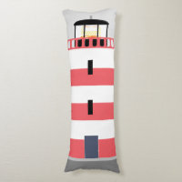 Faro rojo alto y blanco