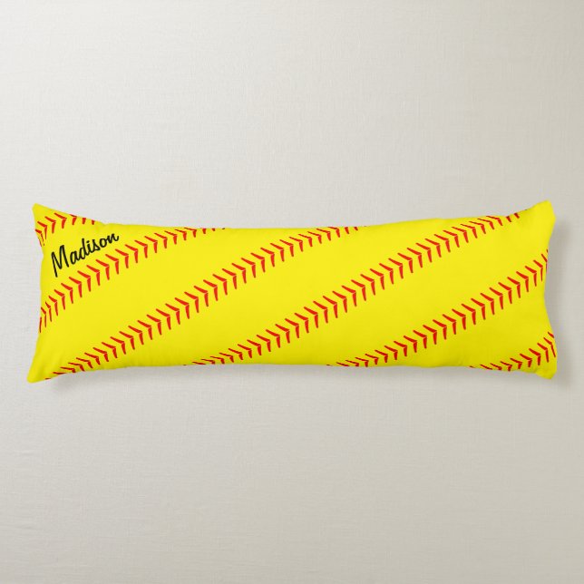 Cojín Fastpitch Softball Player Nombre personalizado/Dep (Anverso)