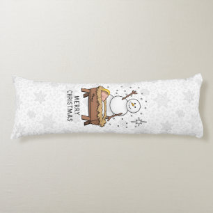 Cojín Feliz Navidad Natividad Niño Jesús Snowman