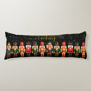 Cojín Festividad moderna de Navidad Negro Cute Nutcracke