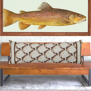 Cojín Fiebre Pesca Vintage Moscas Arcoiris Cuerpo Pillo