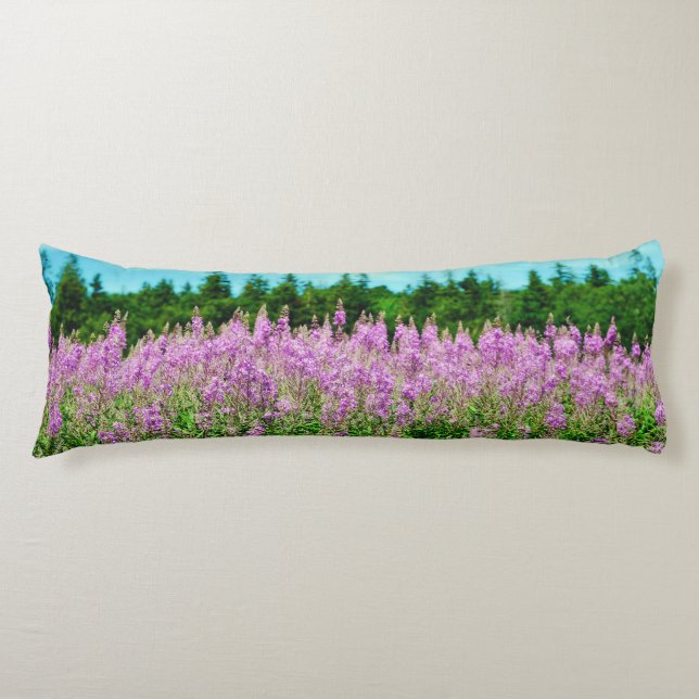 Cojín Fila de los altramuces de la lavanda (Anverso)