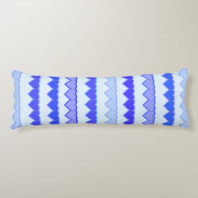 Cojín Filas de Corazones Azules (Anverso)