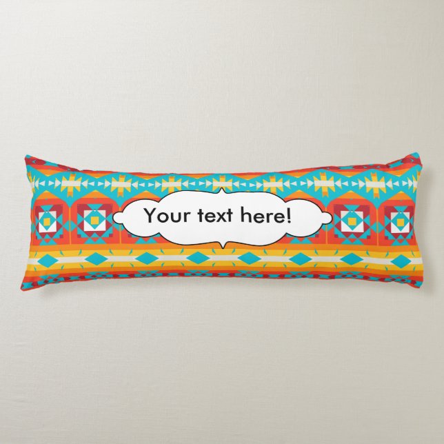 Cojín Filas de formas tribales (Anverso)