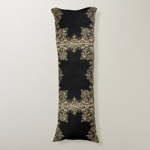 Cojín Filigree Negro Y Oro Caídos