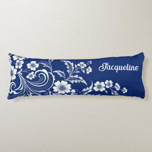 Cojín Flor azul de porcelana