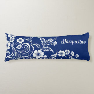 Cojín Flor azul de porcelana