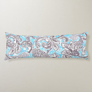 Cojín Flor azul gris claro