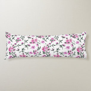 Cojín Flor de cerezo blanco en blanco