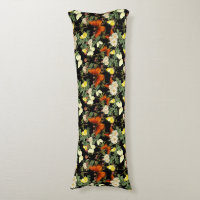 Flor de manzana y mariposas fondo negro