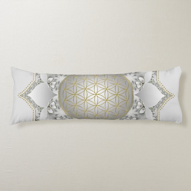 Cojín Flor De Vida - Flores Mandala 1 (Anverso)