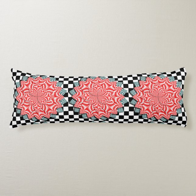 Cojín Flor digital por Kenneth Yoncich (Anverso)