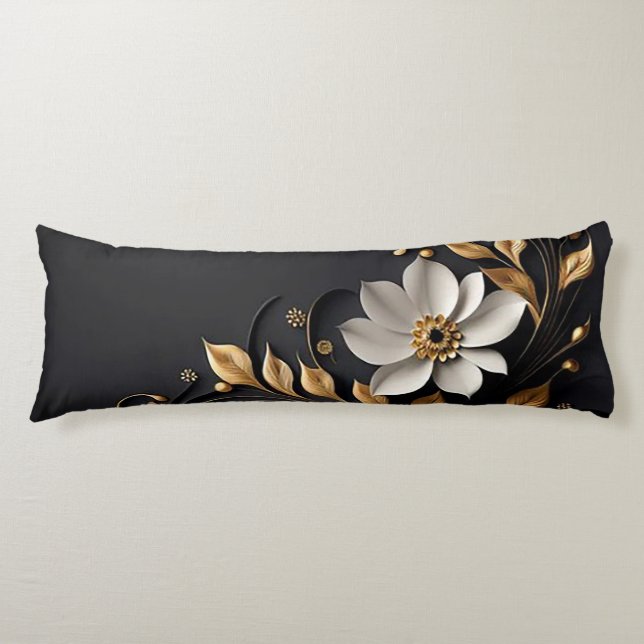 Cojín Flor elegante en 3D (Anverso)